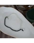 Pursehuit Colier argintiu - cu perle - Yin si Yang - Destiny C14 -
