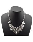 Pursehuit Colier argintiu - cu pietre - Liana C28 -