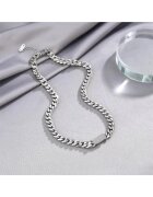 Pursehuit Colier argintiu - din otel inoxidabil - cu zale - suflat cu aur 18k - Anaya C1