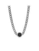 Pursehuit Colier argintiu - din otel inoxidabil - cu zale - suflat cu aur 18k - Ragnhild C5