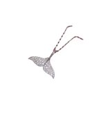 Pursehuit Colier argintiu - forma de coada de balena - cu pietre din zirconiu - Leah C27 -