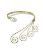 Pursehuit Colier auriu - cu perla si spirale - Carlos C13 -