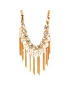 Pursehuit Colier auriu - cu perle si franjuri - Wivianne C3 -