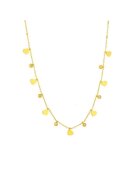 Pursehuit Colier auriu din otel inoxidabil 316L cu inimioare - placat aur 18K PVD Alyssa C1