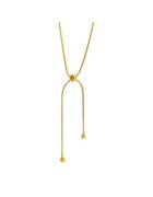 Pursehuit Colier auriu - din otel inoxidabil 316L - lung - ajustabil - placat cu aur 18K PVD - Berdine C9