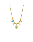 Pursehuit Colier auriu - din otel inoxidabil 316L - placat cu aur 18K PVD - cu piese rotunde - Delma C12