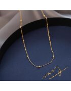 Pursehuit Colier auriu - din otel inoxidabil - delicat - suflat cu aur 18k - Berenika C11