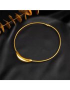 Pursehuit Colier auriu - din otel inoxidabil - design minimalist - suflat cu aur 18k - Toka C2