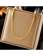 Pursehuit Colier auriu - din otel inoxidabil - stil sarpe - suflat cu aur 18k - Caitlyn C12