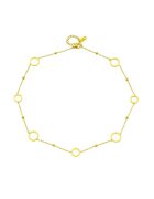 Pursehuit Colier auriu - din otel inoxidabil - suflat cu aur 18k - cu cerculete - Eden C1