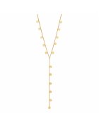 Pursehuit Colier auriu - din otel inoxidabil - suflat cu aur 18k - cu floricele - Dylan C1