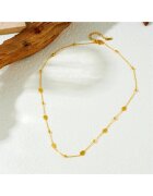 Pursehuit Colier auriu - din otel inoxidabil - suflat cu aur 18k - delicat - Elisabeta C2