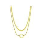 Pursehuit Colier auriu - din otel inoxidabil - suflat cu aur 18k - in 2 straturi - Doris C1
