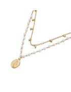 Pursehuit Colier auriu - in 2 straturi - cu perle - Noam C21 -