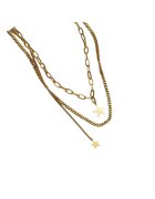 Pursehuit Colier auriu - in 2 straturi - cu stelute - Darya C5 -