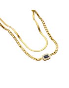 Pursehuit Colier auriu - in 2 straturi - cu zale si pietre - Dave C5 -