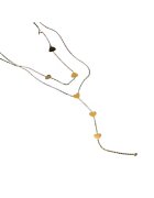 Pursehuit Colier auriu - in 2 straturi - lung - cu inimioare - Debora C5 -