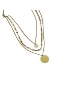 Pursehuit Colier auriu - in 3 straturi - cu banuti - suflat cu aur 18k - Delan C5 -