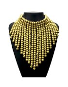 Pursehuit Colier auriu - masiv - cu margele din lemn - Olay C5