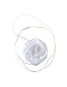 Pursehuit Colier choker - alb - cu floare - Bebiane C14 -