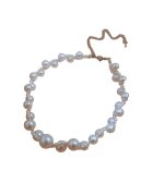 Pursehuit Colier choker argintiu - cu perle - Olla C5