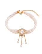 Pursehuit Colier choker - auriu - cu perle - Ose C26