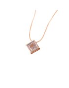 Pursehuit Colier cu fir transparent - argintiu - cu cristal - Rinna C13 -
