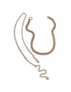 Pursehuit Colier in 2 straturi - auriu - cu zale si sarpe - Tekla C4 -