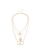Pursehuit Colier in 3 straturi - auriu - cu banuti - Desire C14 -