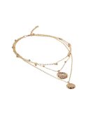 Pursehuit Colier in 3 straturi - auriu - cu banuti - Duva C25 -
