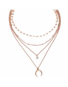 Pursehuit Colier in 4 straturi - auriu - semiluna - Loreley C16 -