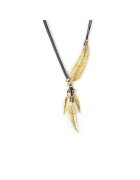 Pursehuit Colier negru - cu frunze aurii si pietre - Sisse C16 -