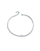 Pursehuit Colier tennis - argintiu - cu pietre din zirconiu - Nicita C1