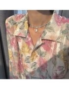 Pursehuit Colier tennis - argintiu - cu pietre si perla - Lorentina C18 -