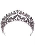 Pursehuit Coronita argintie - cu pietre gri si verzi - Amanda C6 -
