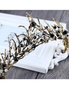 Pursehuit Coronita aurie - cu perle si margelute - Olafia C10 -