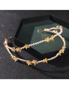 Pursehuit Coronita aurie - modelatoare - cu perle si flori - Fabiola C10 -