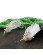 Pursehuit Coronita aurie - stil boho - cu pene - Athalia C2 -