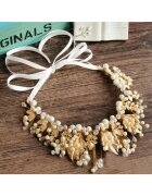 Pursehuit Coronita modelatoare - cu frunze aurii si perle - Maibel C1 -