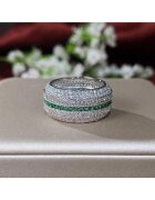 Pursehuit Inel argintiu - cu pietre din zirconiu - Akira C29 - 8 (circumferinta: 57 mm)