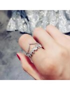 Pursehuit Inel argintiu - cu pietre din zirconiu - Cinthia C22 - 7 (circumferinta: 54.5 mm)