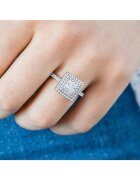 Pursehuit Inel argintiu - cu pietre din zirconiu - Corina C2 - 8 (circumferinta: 57 mm)