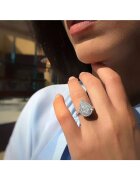 Pursehuit Inel argintiu - cu pietre din zirconiu - Milrid C1 - 5 (circumferinta: 49.3 mm)