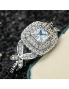 Pursehuit Inel argintiu - cu pietre din zirconiu - Yvette C22 - 7 (circumferinta: 54.5 mm)