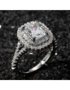 Pursehuit Inel argintiu - cu pietre din zirconiu - Zabina C22 - 7 (circumferinta: 54.5 mm)