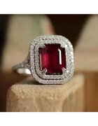 Pursehuit Inel argintiu - cu pietre din zirconiu - Zandra C22 - 7 (circumferinta: 54.5 mm)