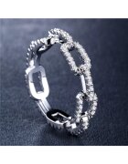 Pursehuit Inel argintiu - cu pietre din zirconiu - Zoe C6 - 8 (circumferinta: 57 mm)