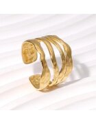 Pursehuit Inel auriu - reglabil - din otel inoxidabil - suflat cu aur 18k - in straturi multiple - Patricia C8