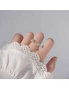 Pursehuit Inel auriu - reglabil - suflat cu aur 14k - cu pietre din zirconiu - Maje C1 -
