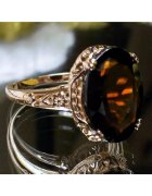 Pursehuit Inel auriu - stil vintage - cu piatra din zirconiu - Nellie C1 - 7 (circumferinta: 54.5 mm)